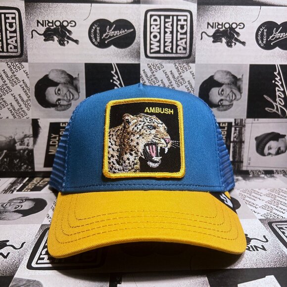 Authentic Goorin Bros The Ambush Jaguar Teal Gold Trucker Hat (NWT) - Picture 1 of 3